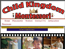 Tablet Screenshot of childkingdommontessori.com